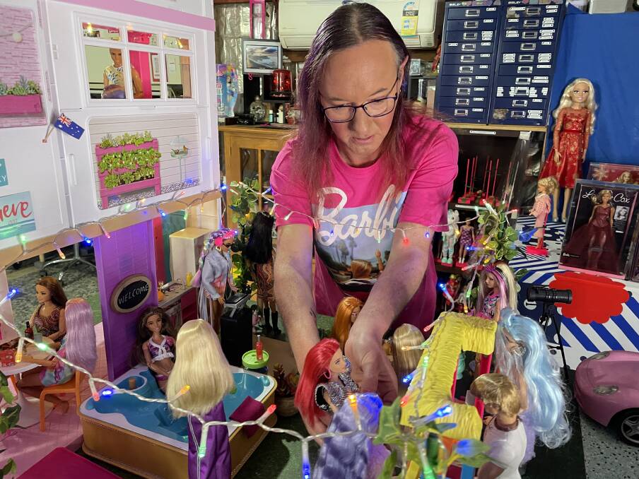 Lindsey Kenna loves creating her her own Barbie world with her doll collection, and is eager to see the film starring Margot Robbie. Picture by Briannah Devlin