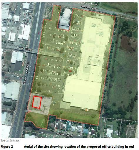 PROPOSAL: Stockland submitted a development application to Council to propose a new Centrelink office in the southwestern corner of the car park.