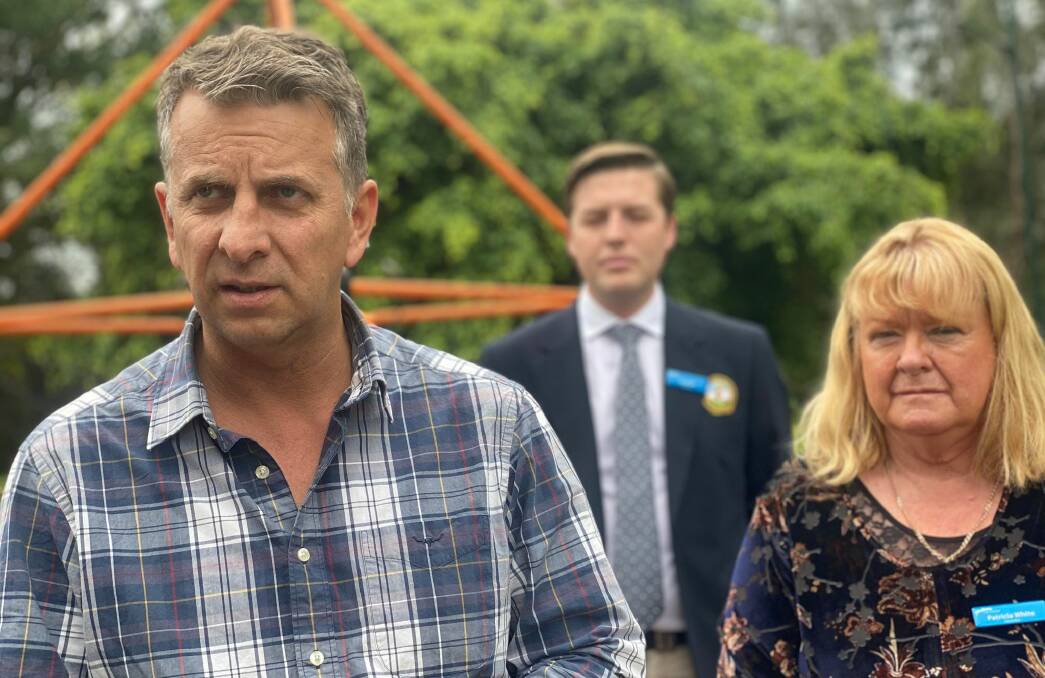 Liberal Gilmore candidate Andrew Constance made a cash promise for four playgrounds/pump tracks on Tuesday should a Morrison Government be elected in May. Picture: Grace Crivellaro.