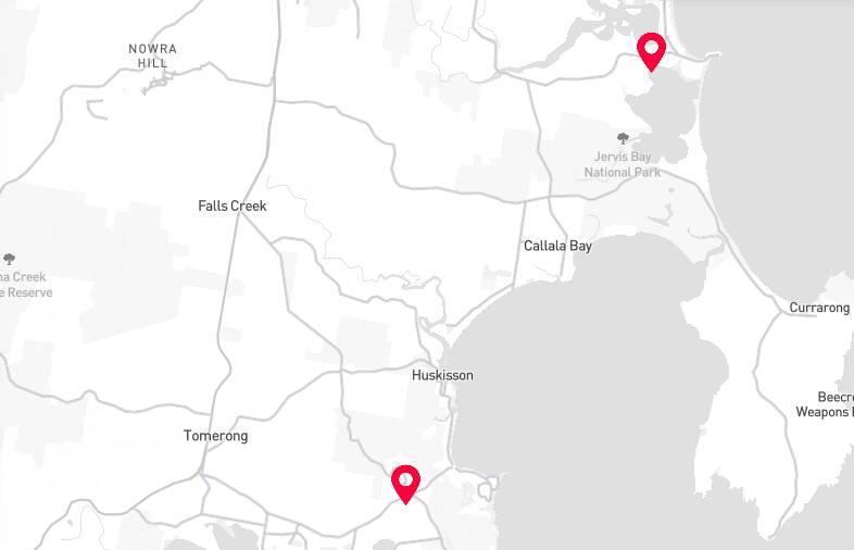 NSW Health has listed new sites in Culburra Beach, Vincentia, Nowra and Milton. Image: NSW Health website.