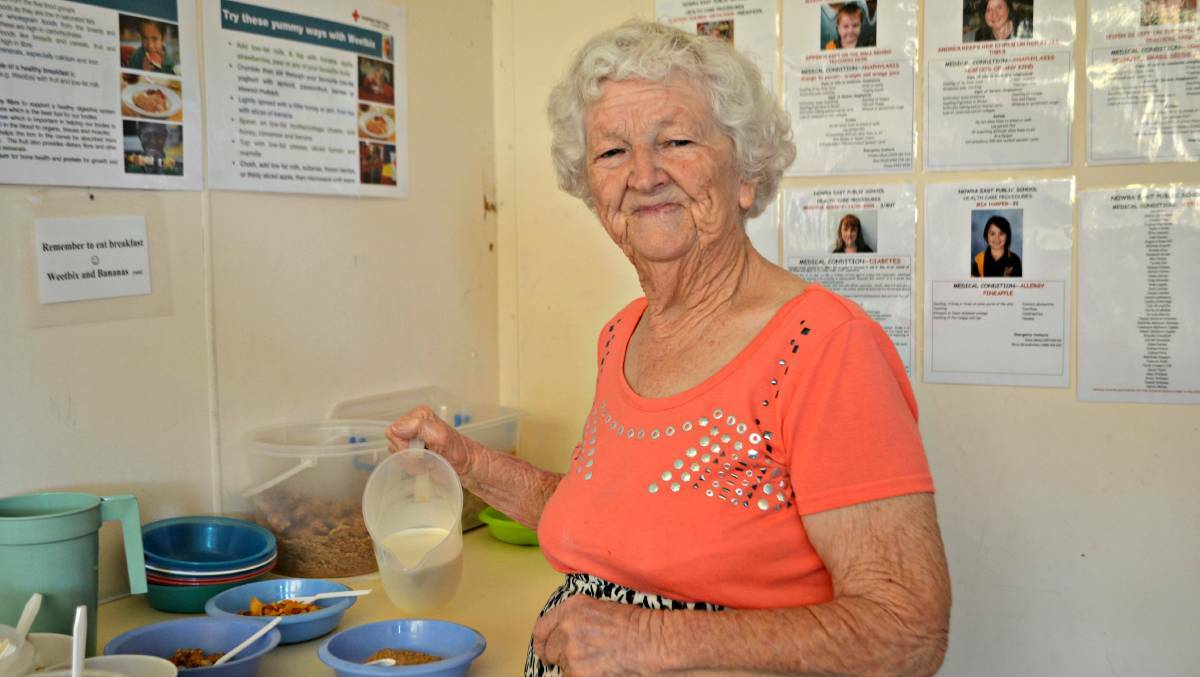 BREAKFAST CLUB: Violet Lord was known for her enthusiasm for serving breakfast to children at Nowra East Public School every day for more than a decade. File image.