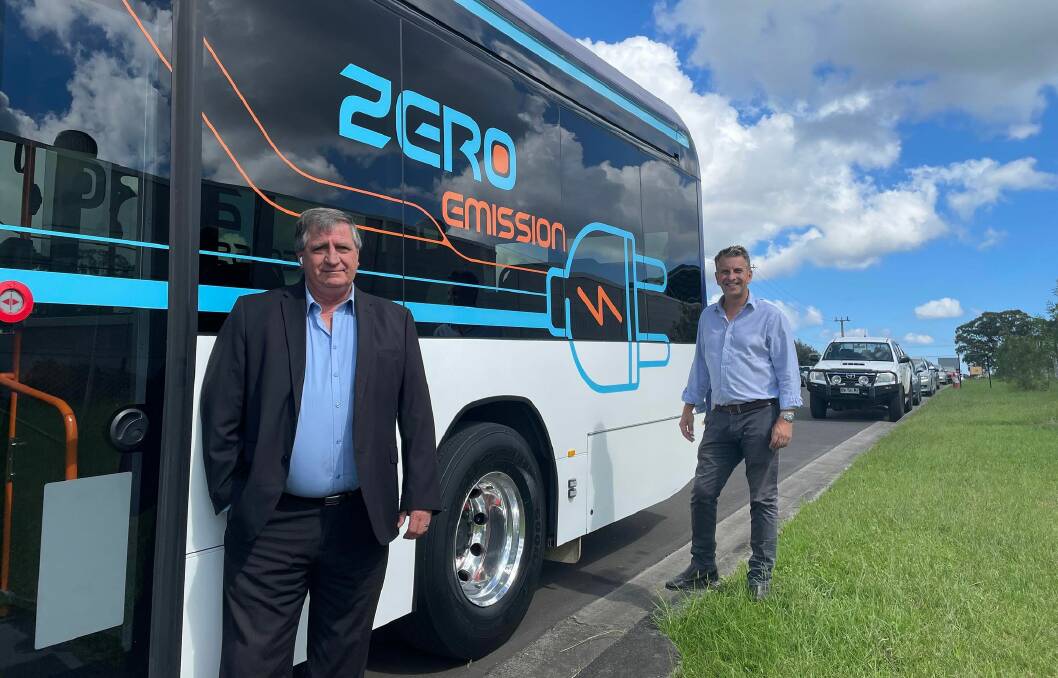 EMISSIONS: Former transport minister, Andrew Constance, said he will push for funding of electric buses and will encourage manufacturers to consider the Shoalhaven as a location to produce them in. Image: Grace Crivellaro