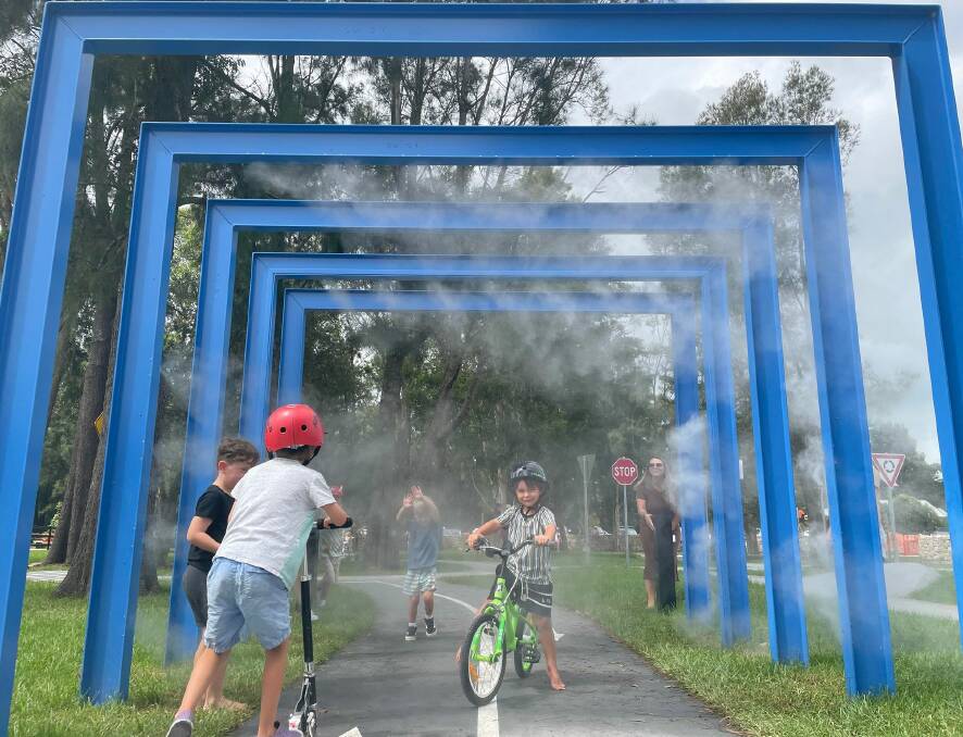 ADVENTURE: Jago Withers, 4, riding his bike through the immersive park. Image: Grace Crivellaro.