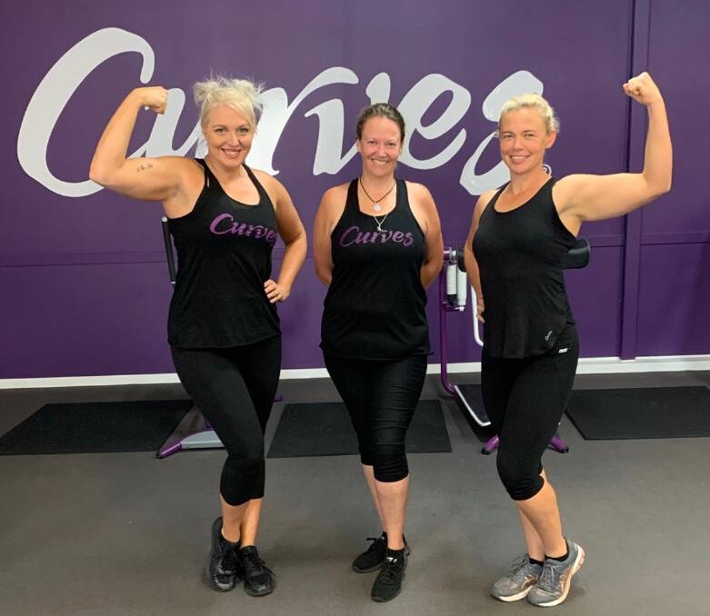 LOCKDOWN IMPACTS: Owner of Curves Nowra Racheal Bartolo (left) said the gym hasn't recovered since the last lockdown. Pictured with staff members Megan and Sammy. Image: supplied.