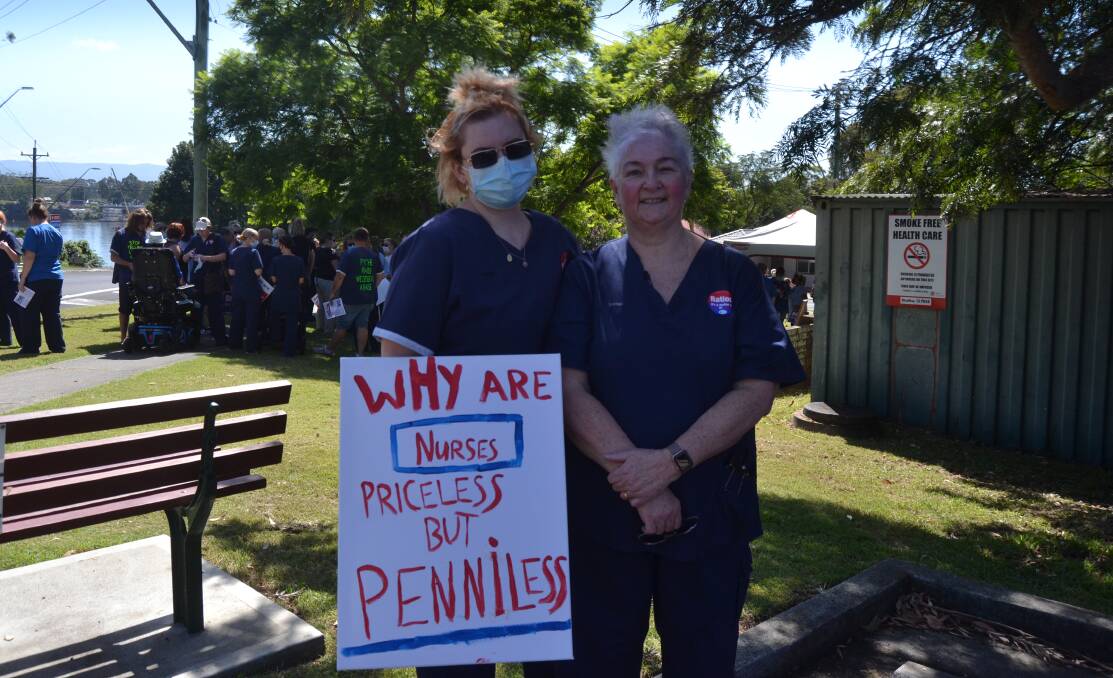 PRICELESS, PENNILESS: Molly Adams with her mother Tod Adams, who are both nurses at the Shoalhaven Hospital. Image: Grace Crivellaro.