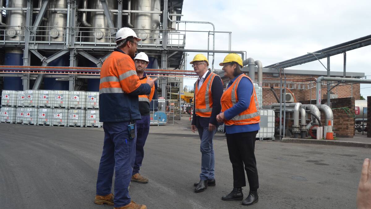 Opposition Leader Anthony Albanese tours Manildra Group in Bomaderry. 