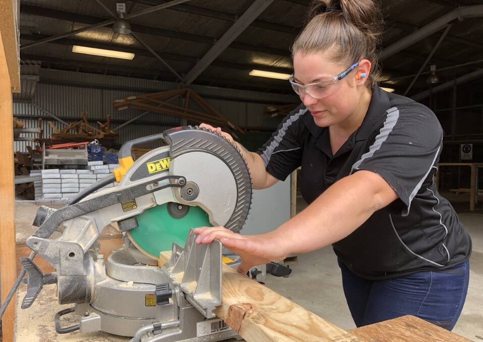 Reana Bidois followed in her father's footsteps and became a tradie. Image: supplied.