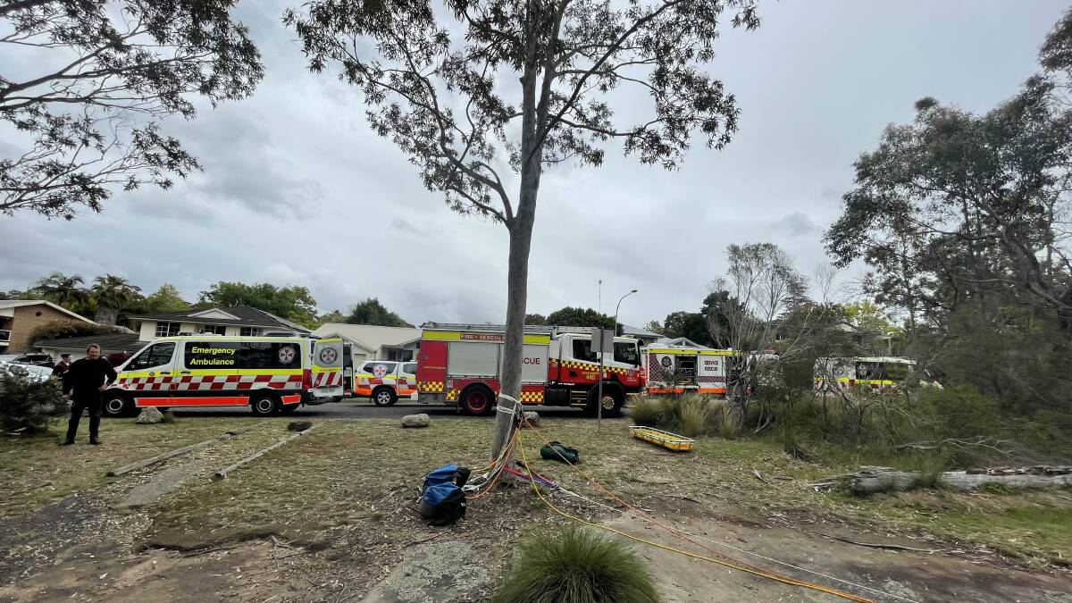 Emergency services vehicles attended the scene at Yurunga Drive, North Nowra.