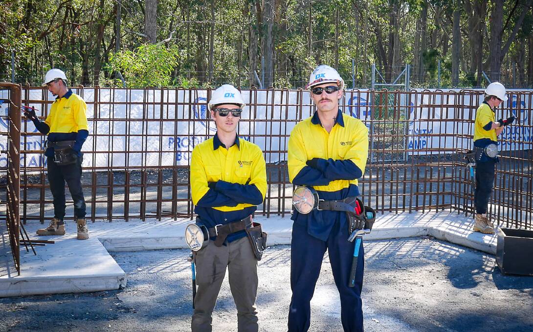 JOB-READY: Nowra's Blake Dixon and Bomaderry's Zack Burge are feeling ready to enter into trades, as their 8-week Productivity Bootcamp wraps up next month. Image: supplied by Productivity Force.
