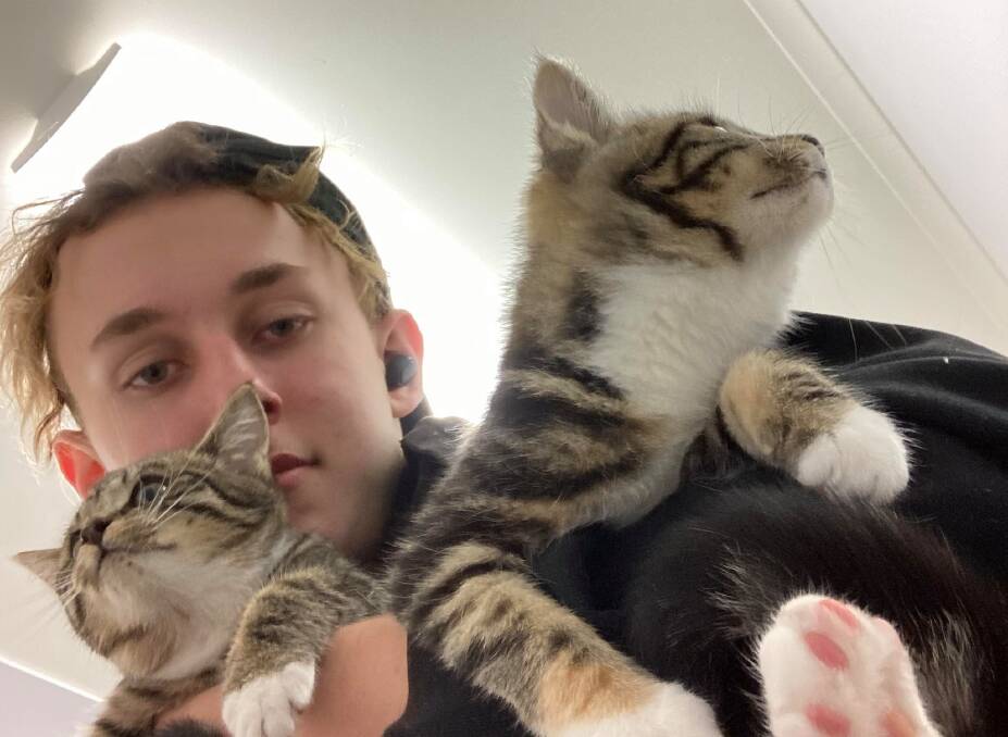 Described as an animal lover, Lincoln Hill spent time at the Shoalhaven Animal Shelter for work experience. Image: supplied. 