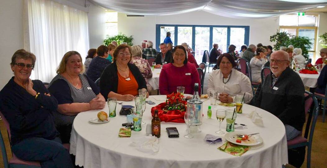 OUT AND ABOUT: Clients and volunteers of Jervis Bay Meals on Wheels gathered to celebrate Christmas in July. From left: Jo Pulling, Joanne Medcalf, Sue O'Brien, Gilmore MP Fiona Phillips, Vicki Green and Jim O'Brien.