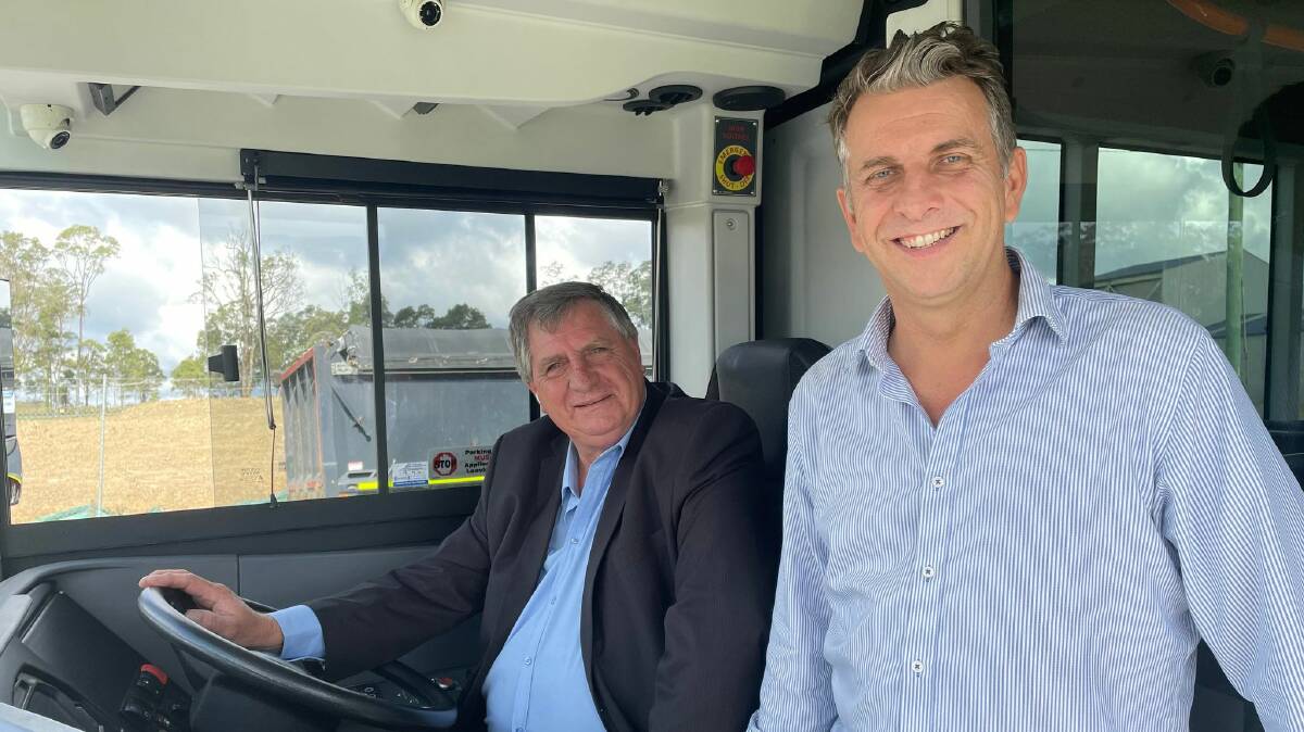 Gerard King who runs Premier Transport Group on the South Coast trialled an electric bus for six months, and he would like to see them manufactured locally. Image: Grace Crivellaro.