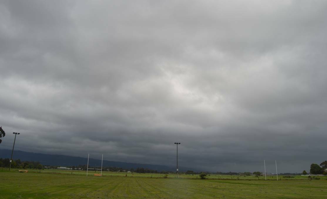 Grey clouds over Lyrebird Sports Park in Nowra, Friday, December 10. File image.
