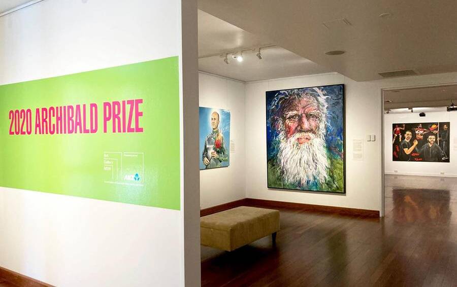 2020 Archibald Prize at the Shoalhaven Regional Art Gallery.