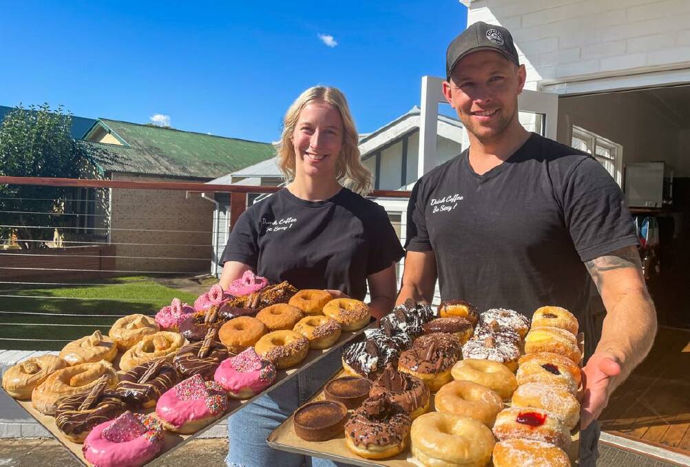 Espresso Boys all-rounder Chloe Yates and owner Craig Mitchell with their eye-catching selection. Image: Grace Crivellaro.