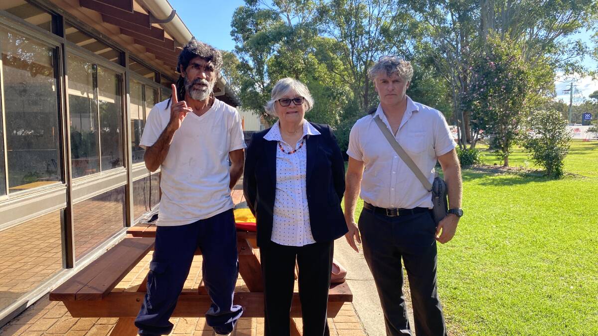 SACRED SITES: Ronald Carberry, Aunty Delia Lowe and Alfred Wellington said the West Culburra developments would harm sacred Aboriginal sites.