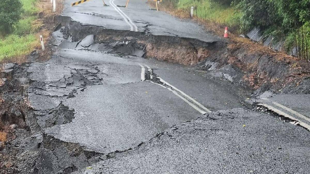 ROADS: The aftermath of the deluge at Wattamolla Road last month. Image: supplied.