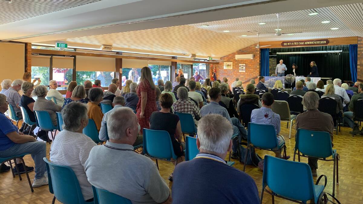 HEARING: Over 100 Culburra residents attended a public hearing on May 10, where the Land and Environment Court heard submissions for and against the West Culburra housing development. Image: Grace Crivellaro.