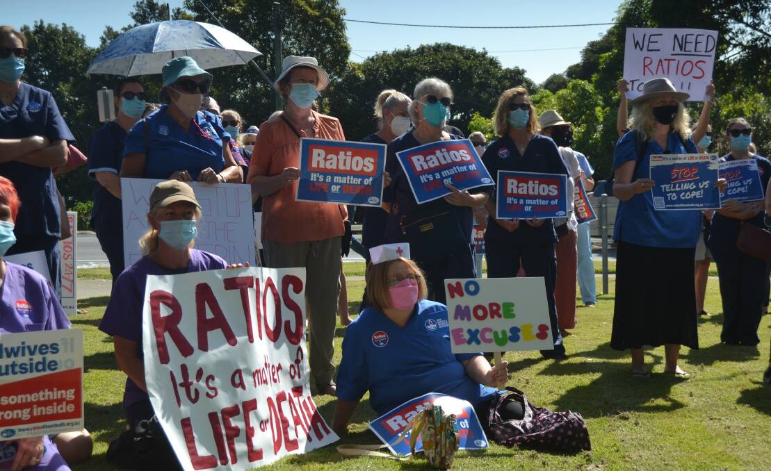 RATIOS: Shoalhaven nurses and midwives feel their demands for improved staff to patient ratios and pay have been ignored, according to Mr Clarke. Image: Grace Crivellaro.