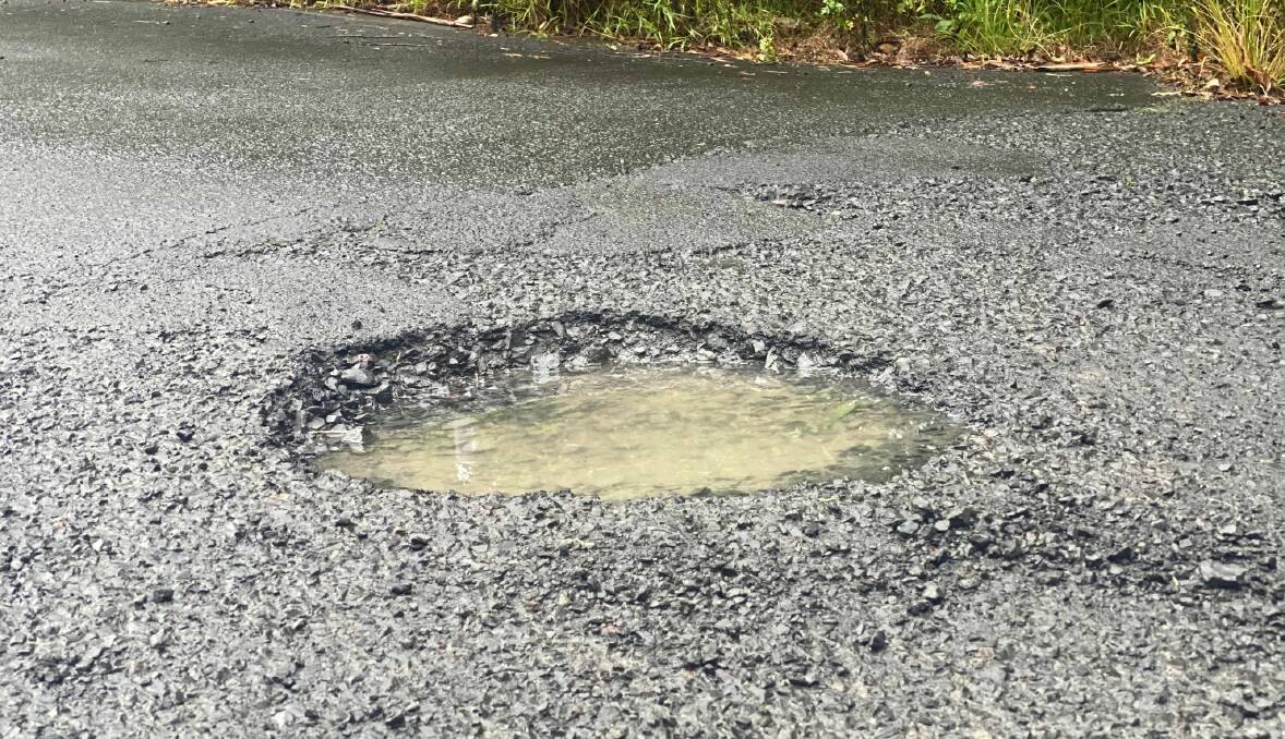 POTHOLES: Shoalhaven Mayor Amanda Findley said council workers have been working to put "patches on patches" over potholes across the region, and that more permanent fixes will be able to be made once the rain settles. Image: Grace Crivellaro.