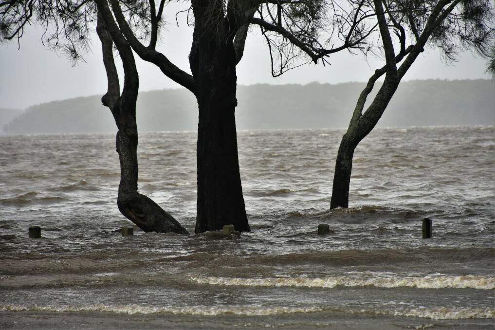 FLOODWATERS: Sanctuary Point boat ramp on Tuesday, March 8. Image: Dannie and Matt Connolly Photography.