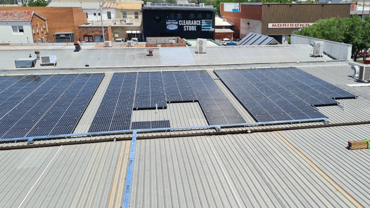 SOLAR PANEL ROLLOUT: 270 solar panels have been installed on the roof of Woolworths Nowra.