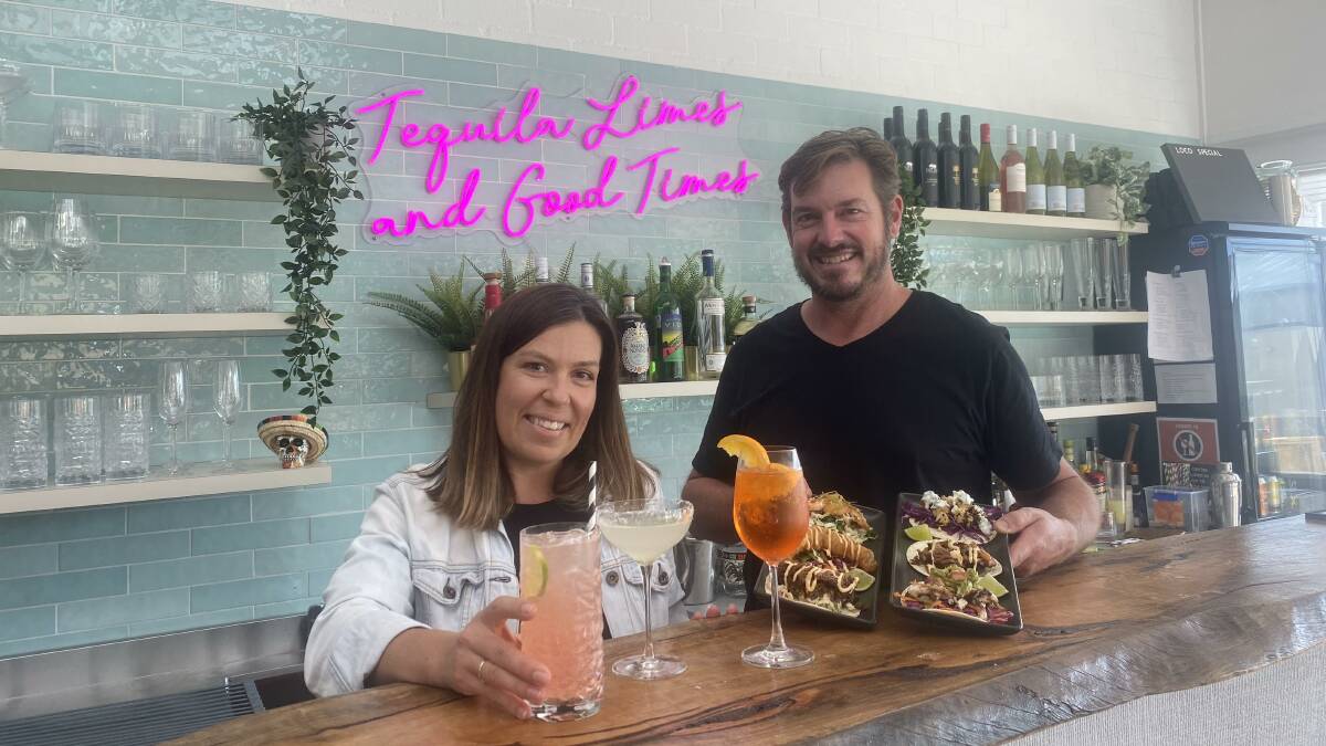 Tequila, limes and good times: Since opening Loco Lane late February, Culburra's Mark and Emma Petersen say they've been booked and busy. Image: Grace Crivellaro