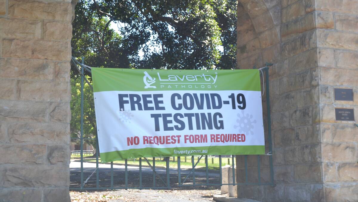 Nowra Showground COVID testing site. File image.