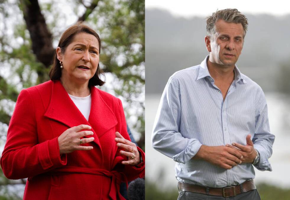 ROADS UNDER SPOTLIGHT: Local roads funding has become a major flashpoint for Gilmore MP Fiona Phillips and Liberal candidate Andrew Constance ahead of the federal election. File images. 