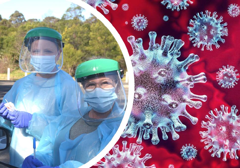 NO NEW CASES: In Tuesday's update, November 2, no Shoalhaven residents tested positive to the coronavirus. Inset: local Southern IML Pathology Collectors Kristy Brown and Susanne Cole.