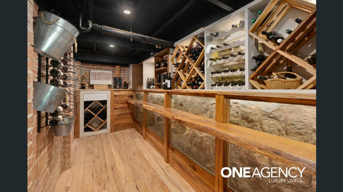 Inside the cellar, which is built into the slope. Photo: Supplied 