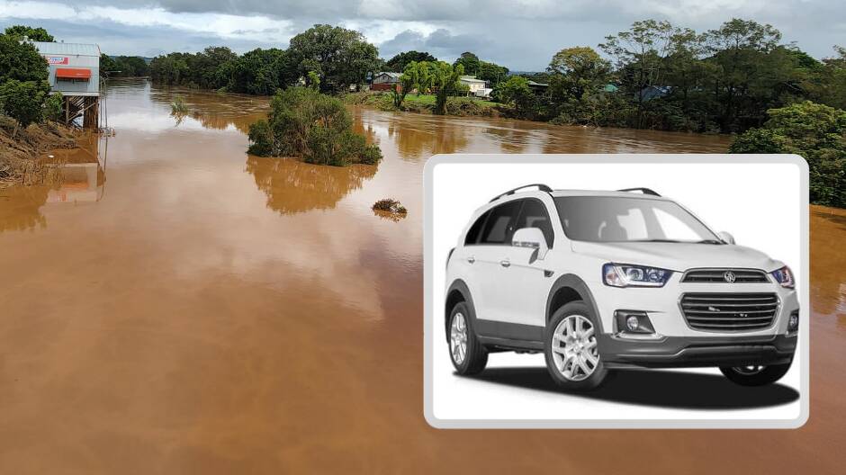 Police are searching for a woman after reports a woman had been trapped in her vehicle by floodwaters on Wyrallah Rd at Monaltrie, south of Lismore last night. 