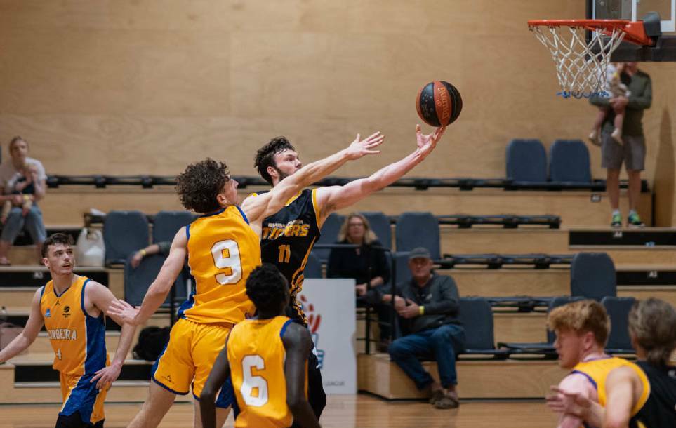 ON ATTACK: Number 11, Kyle Leslie (Pictured) attacking earlier this year against Canberra. Picture: Shoalhaven Basketball Association.