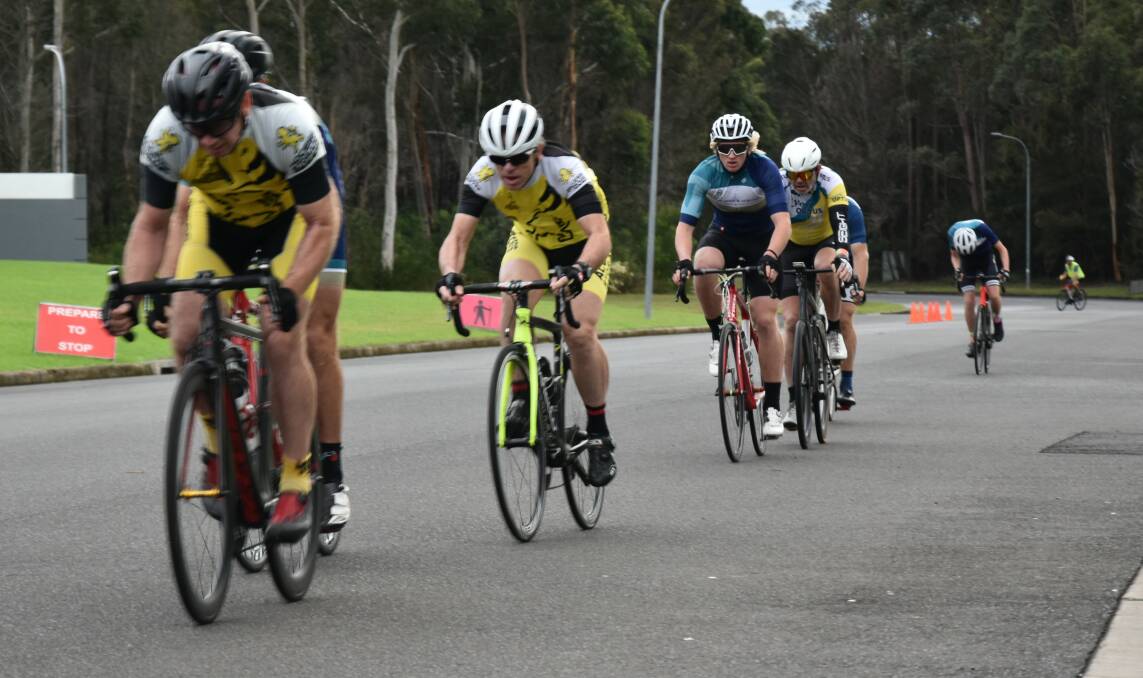 BACK TO THE TRACK: Ben Wallis and Steve Gendek lead the group in Division One. Picture: Supplied.