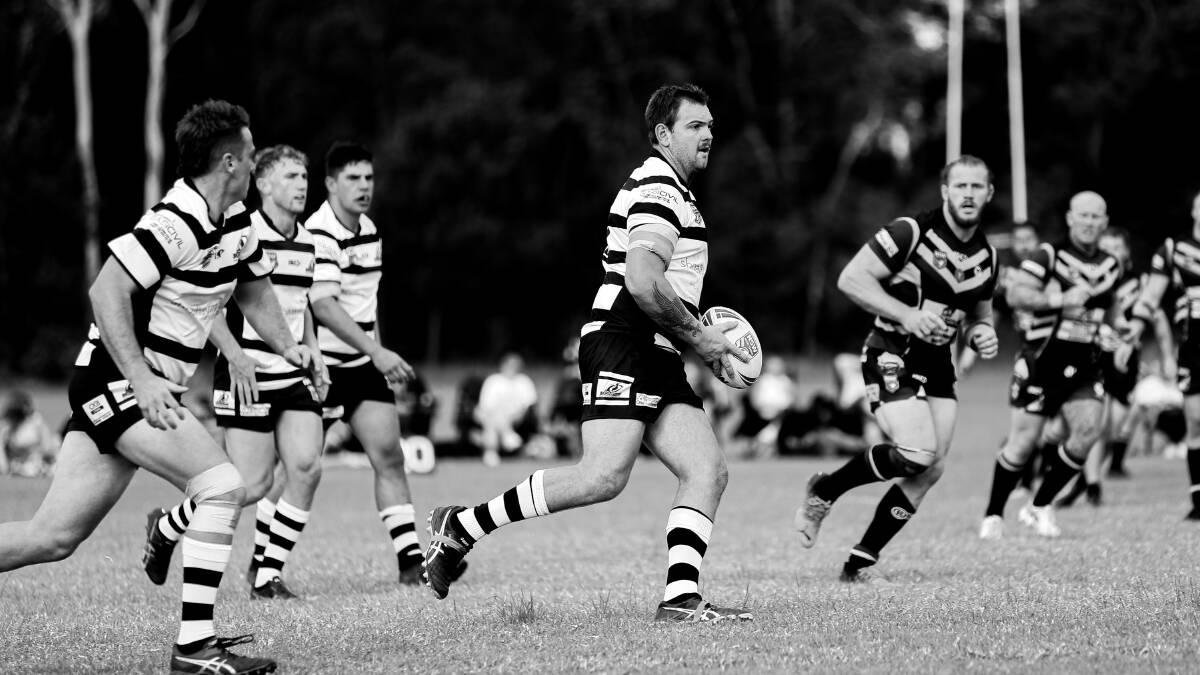 New Berry-Shoalhaven Magpies coach Lloyd Thomas (centre) with the ball. Supplied picture 