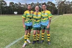 Kieran, Steven and Mark Brandon pictured together after their NAIDOC round victory over Bowral. Picture supplied. 