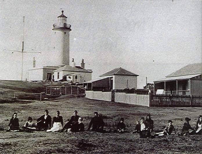 The Cape St George Lighthouse keepers' families in circa 1890. Photo by Samuel Elyard, supplied by Jervis Bay Maritime Museum.
