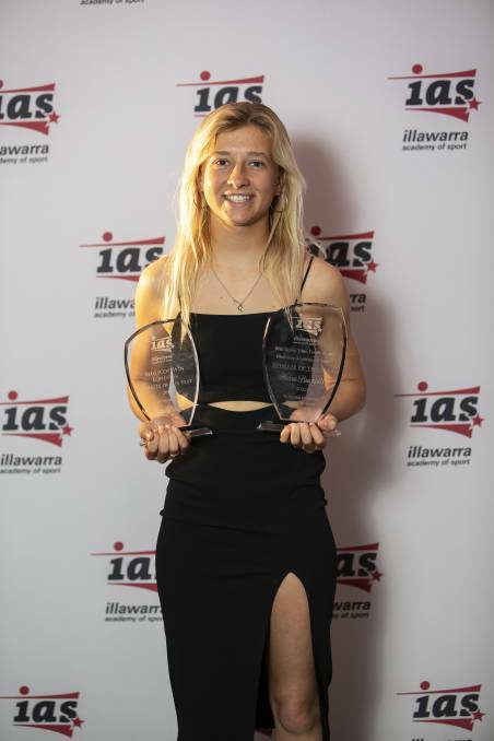 Keira Buckpitt with her dual awards at the IAS award night. Picture by Balanced Image Studio 