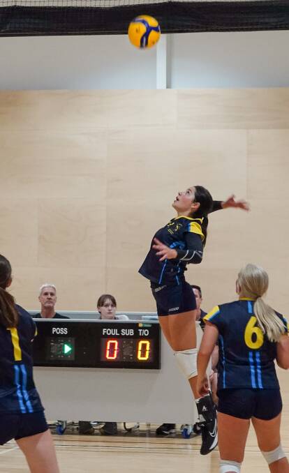 Yasmim Ramos in action on the Volleyball Court. Picture: Supplied.