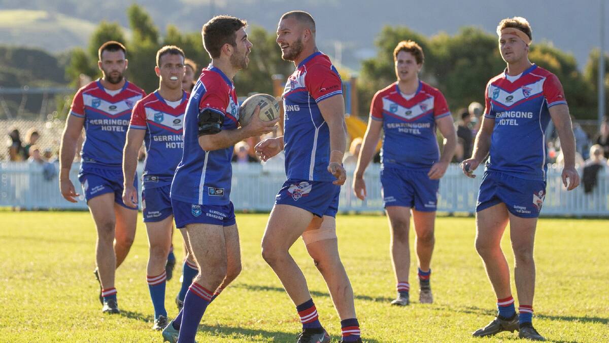 The Gerringong Lions celebrating last season against the Stingrays. Picture by Cam Brown's Photography 