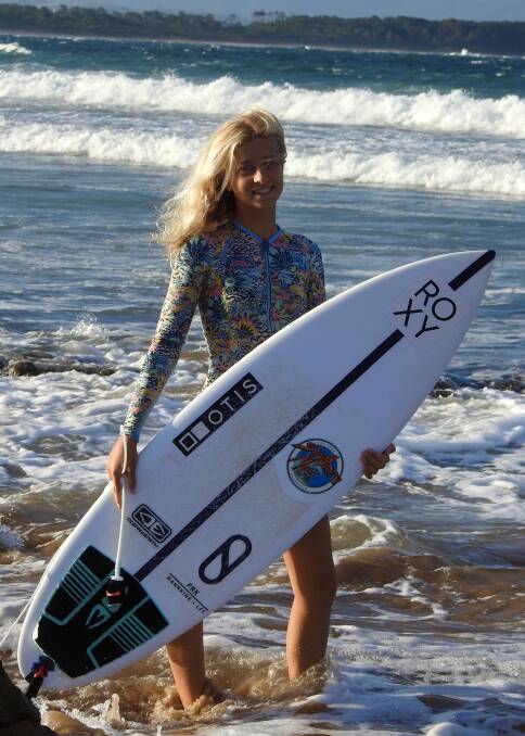 DEDICATION PAYING OFF: Keira's hard work is now being rewarded with her being acknowledged as one of the best young surfers in the nation. Photo: supplied.
