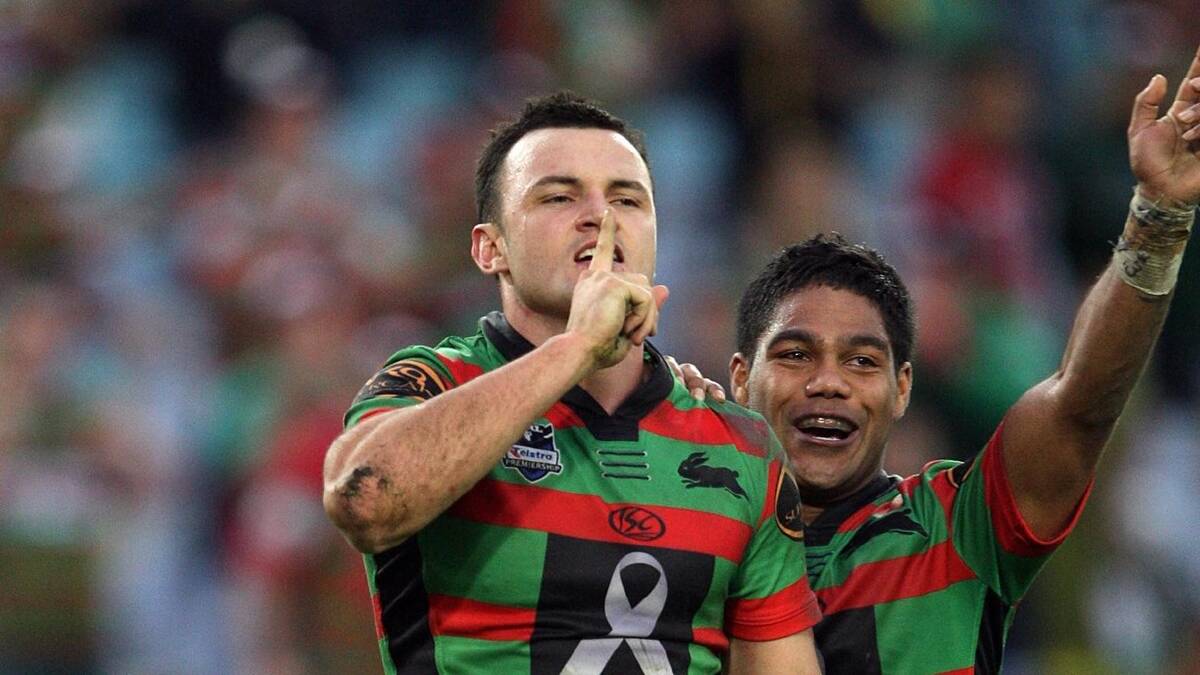 Beau Champion playing for the South Sydney Rabbitohs. Picture by NRL Photos