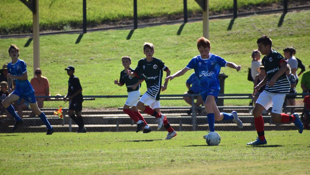 Southern Branch U14 boys in a clash with Southern Districts in round three. Picture by Southern Branch Inc.