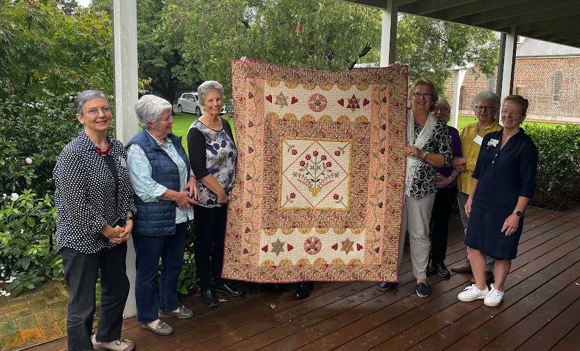 MAJOR RAFFLE QUILT: The incredible 'Garden Delights' quilts is valued at $1,200. Picture: Sam Baker.