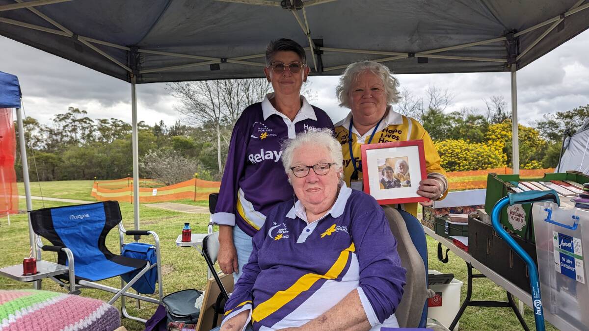 Sue White (centre), Carol Wilson (right) and Kerrie Barnes (left) from Steph's Crazee Wacky Walkers, the group has raised $5123. Picture by Sam Baker 