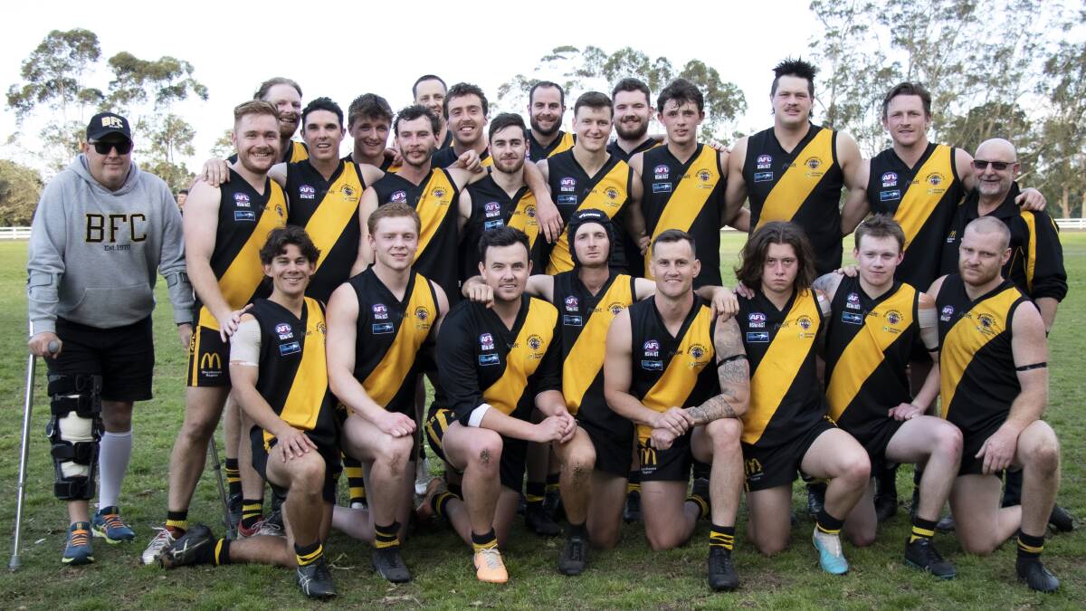 2023 Bomaderry Tigers after their win against the Wollongong Bulldogs in the semi-final. Picture by Team Shot Studios. 