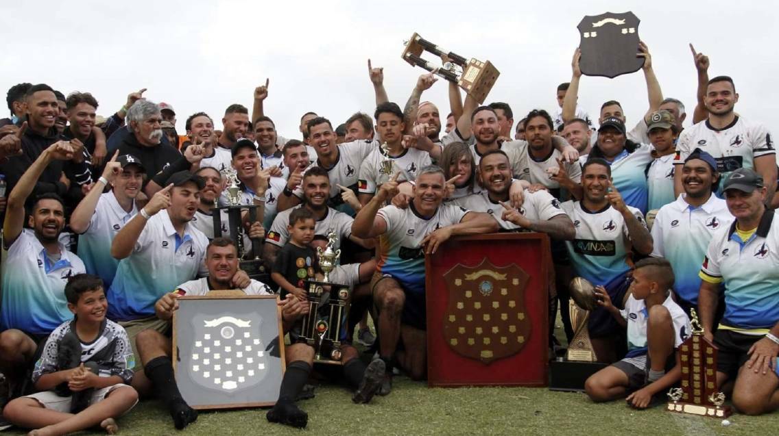 The South Coast Black Cockatoos after their win at the 2019 Koori Knockout. Supplied Picture 