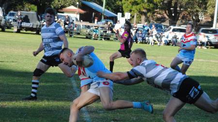 Magpies in action against the Bulldogs last season in a dynamite victory. Picture by Damian McGill 