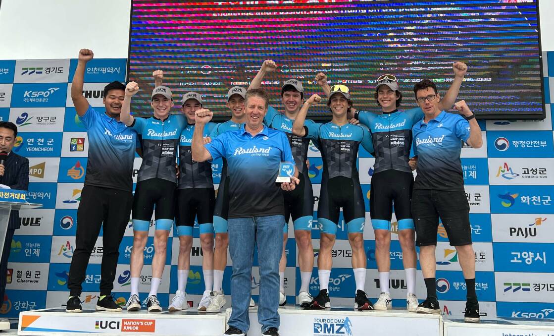 The second placed Rauland Development team at the final presentation including mechanics and Team Manager, Brett Dutton up front with Josh Ludman third from right. Picture supplied