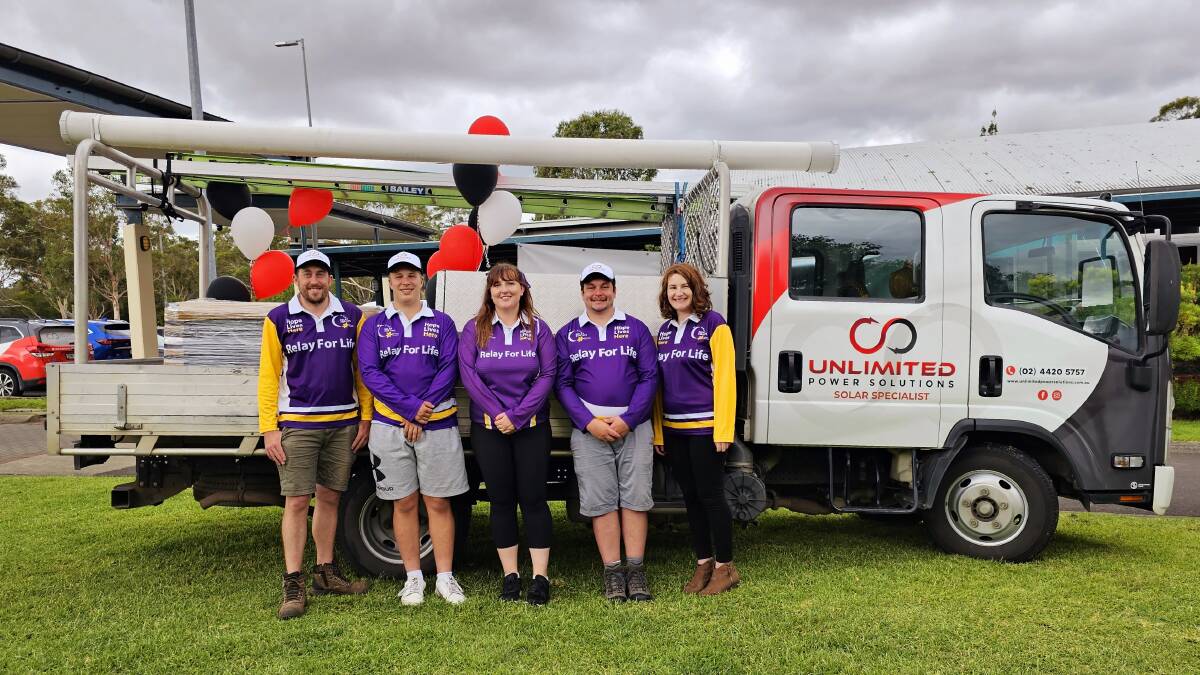 The team from Unlimited Power Solutions at the 2023 Nowra Relay for Life. Picture supplied 